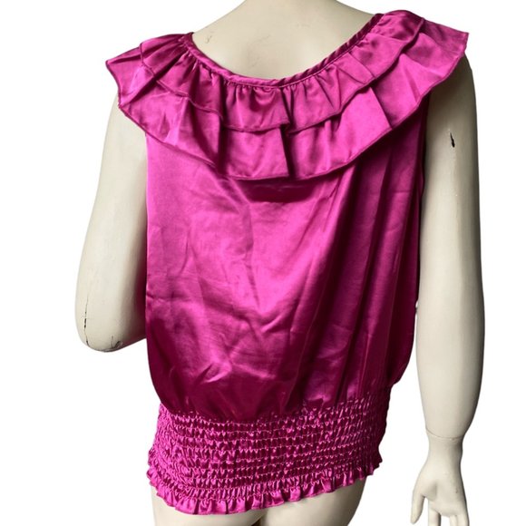 Care n Sport Women's Magenta Sleeves Less Blouse Stretch Top Size 2X - Picture 6 of 10